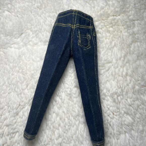 1960s Barbie Authentic Blue Denim Jumpin Jeans with Zipper & Tag Mint Condition - Picture 2 of 4